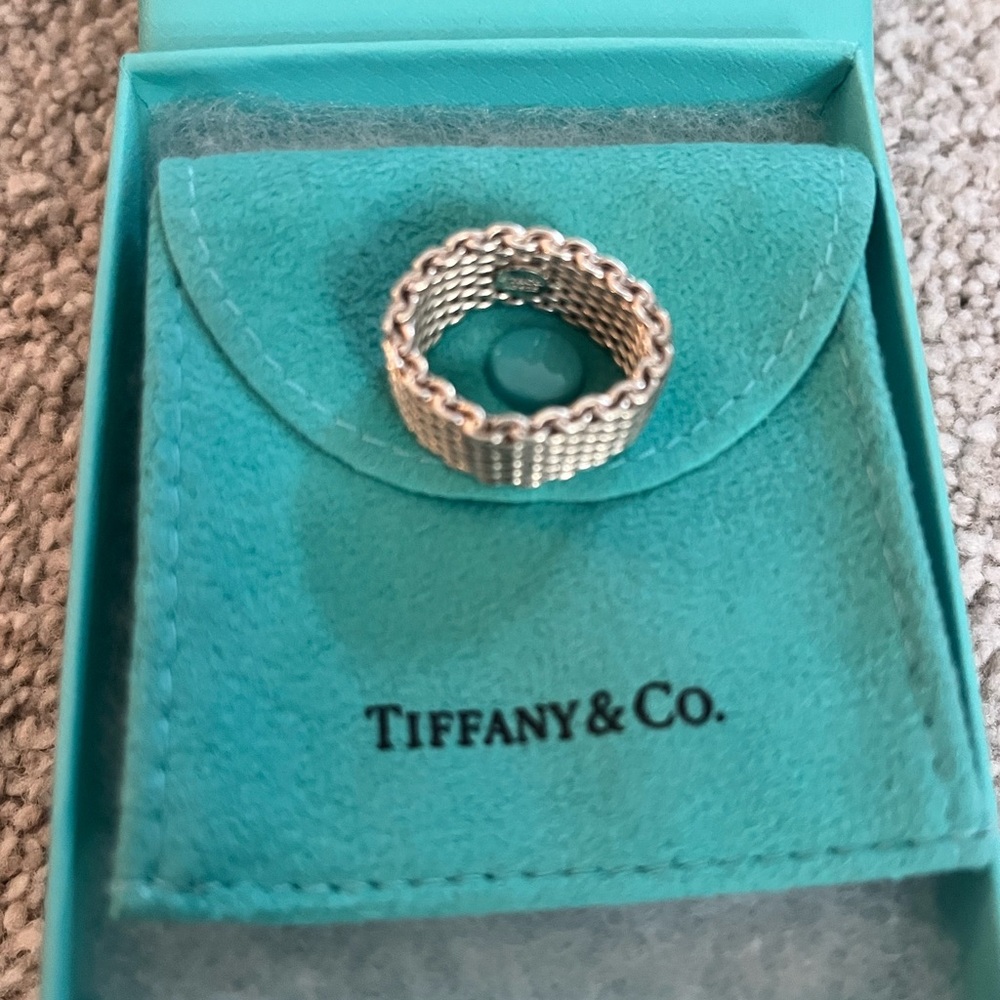 Tiffany & Co. Sterling Silver Woven Band - size 7